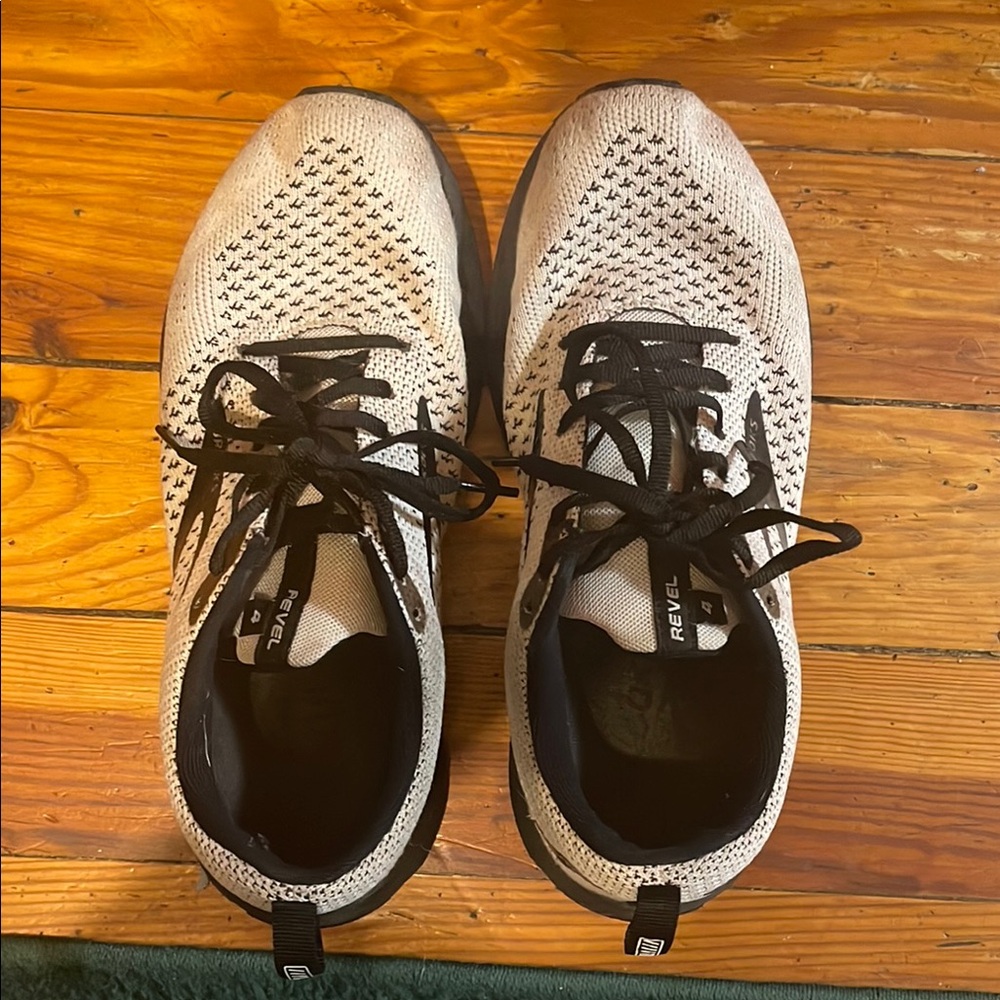 Brooks Black and White Performance Sneakers